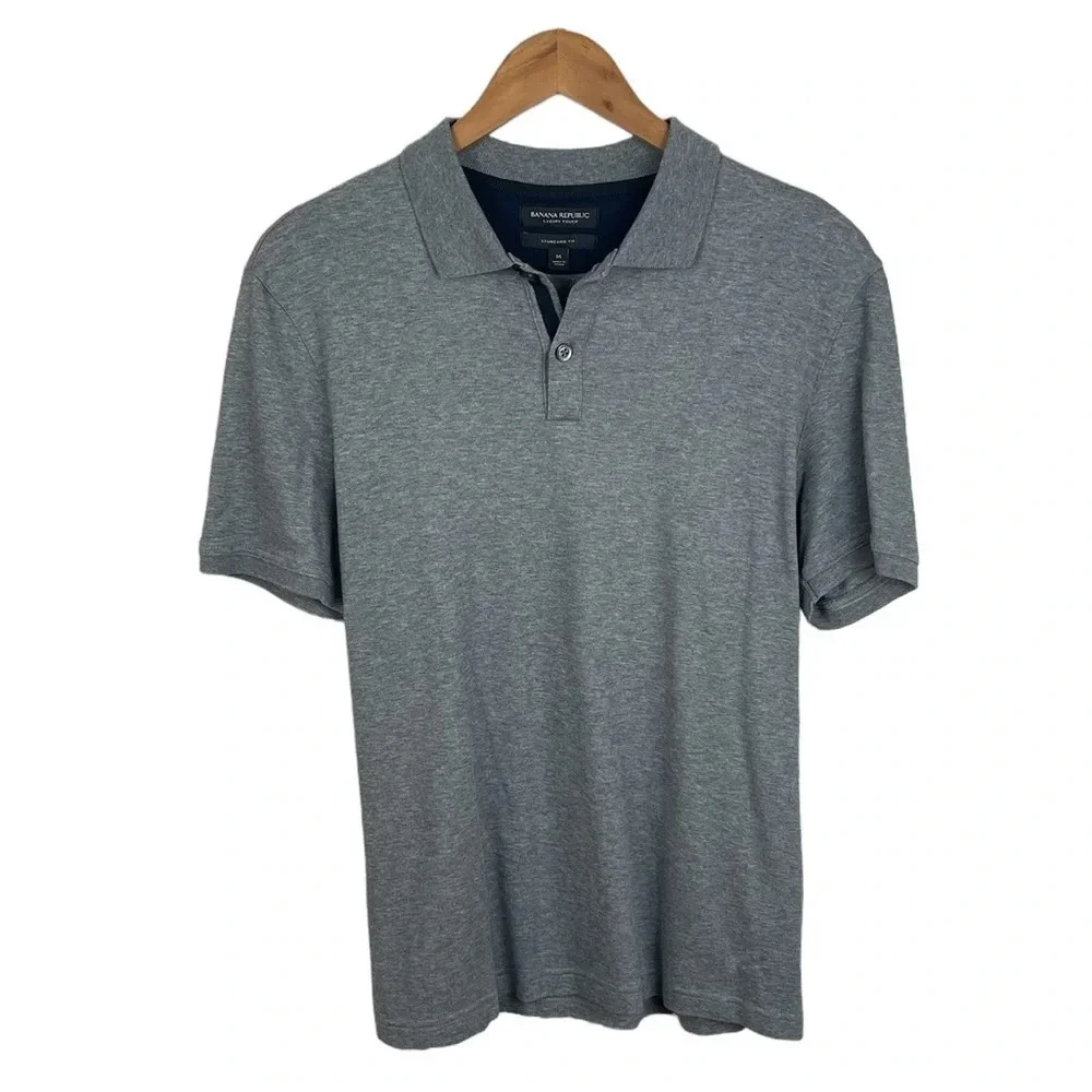 PO626 Mens Banana Republic Luxury Touch Standard Fit Polo Shirt M